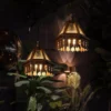 Hand Carved Wooden Wall Lantern