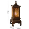 Handcrafted Carved Wood Lantern Lamp