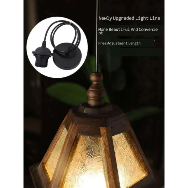 Hand Carved Wooden Wall Lantern