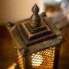 Handcrafted Carved Wood Lantern Lamp