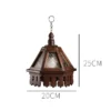 Hand Carved Wooden Wall Lantern