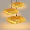 Handwoven Bamboo Conch Pendant Light