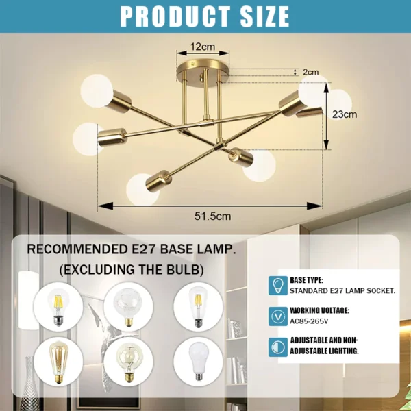 Nordic Gold Branch LED Pendant Light