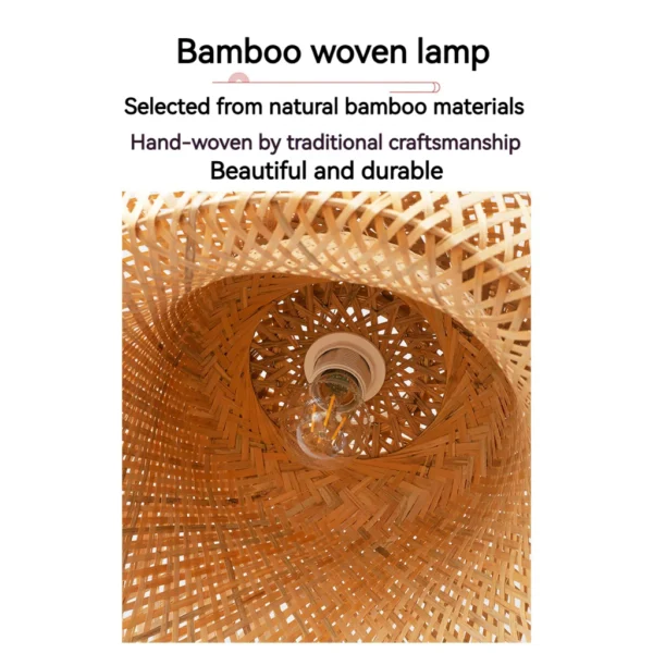 Bamboo Rattan Pendant Chandelier