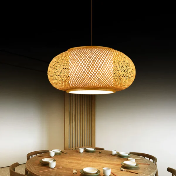 Natural Bamboo Lantern Pendant Light