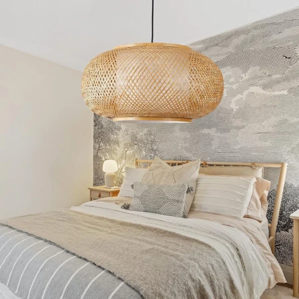 Natural Bamboo Lantern Pendant Light