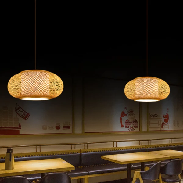 Natural Bamboo Lantern Pendant Light