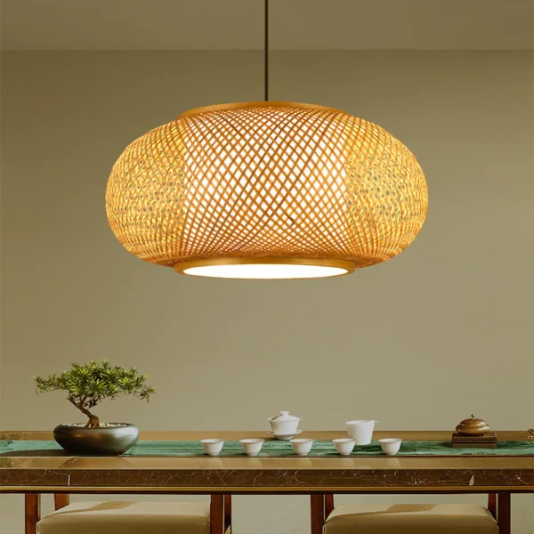 Natural Bamboo Lantern Pendant Light