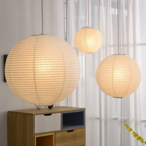 Japanese Style Round Paper Pendant Lamp