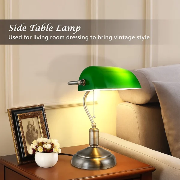 Retro Green Banker Desk Lamp