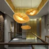 Handwoven Bamboo Conch Pendant Light