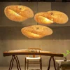 Handwoven Bamboo Conch Pendant Light