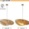 Handwoven Bamboo Conch Pendant Light