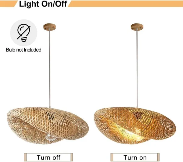 Handwoven Bamboo Conch Pendant Light
