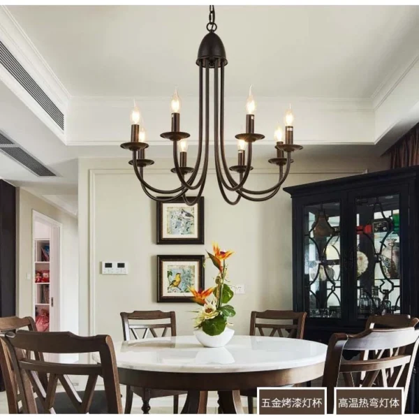 American Vintage Iron Pendant Chandelier