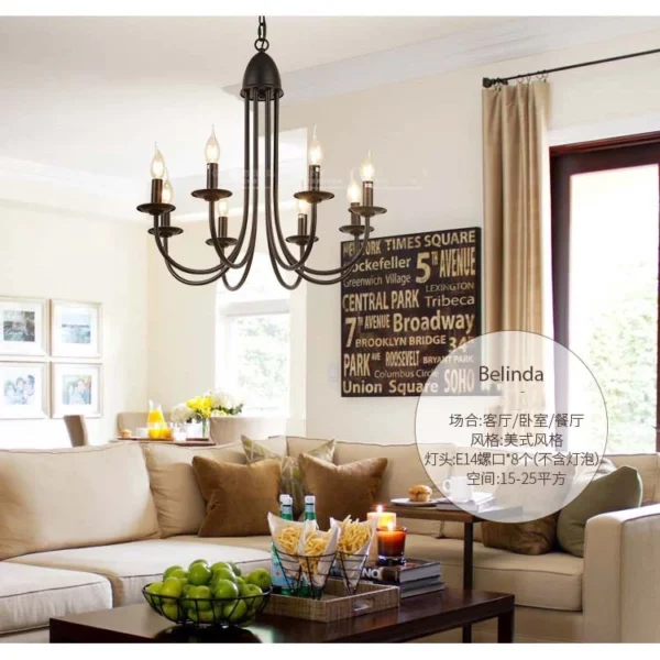 American Vintage Iron Pendant Chandelier