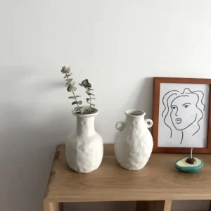 Nordic Frost White Ceramic Mini Vase