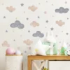 Pink Cloud & Star Wall Sticker