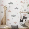 Pink Cloud & Star Wall Sticker