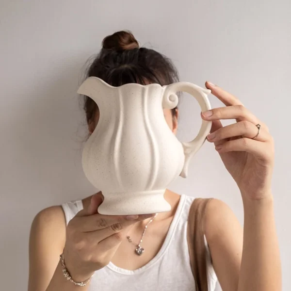 Ceramic Farmhouse Pitcher Vase