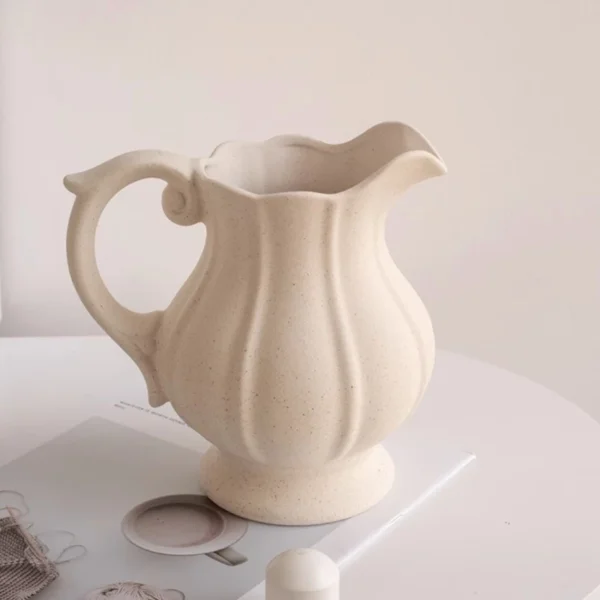 Ceramic Farmhouse Pitcher Vase