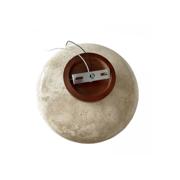 Wabi-Sabi Travertine Disc Ceiling Lamp