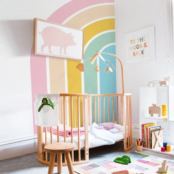 Pastel Rainbow Wall Mural Sticker