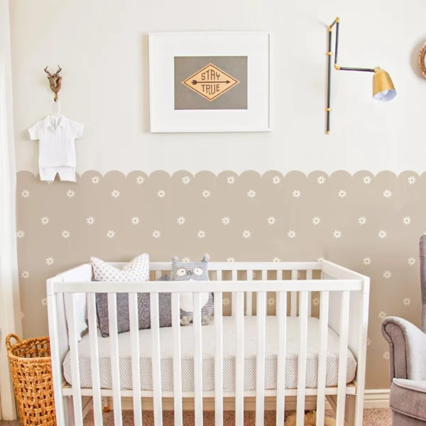 Boho Daisy Scallop Wall Sticker