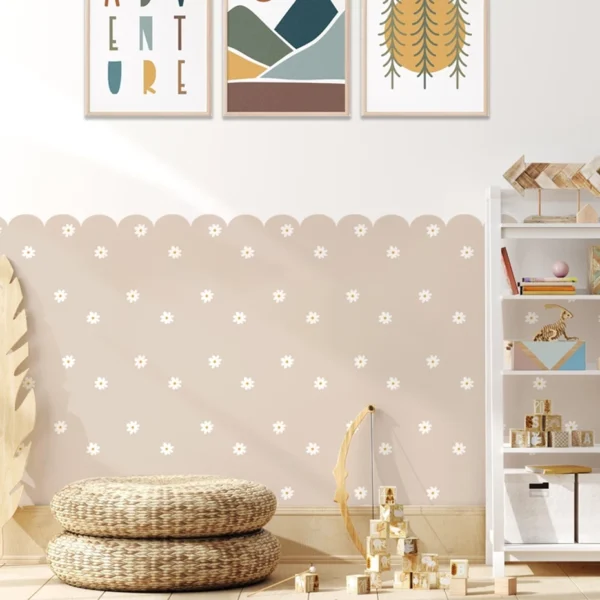 Boho Daisy Scallop Wall Sticker