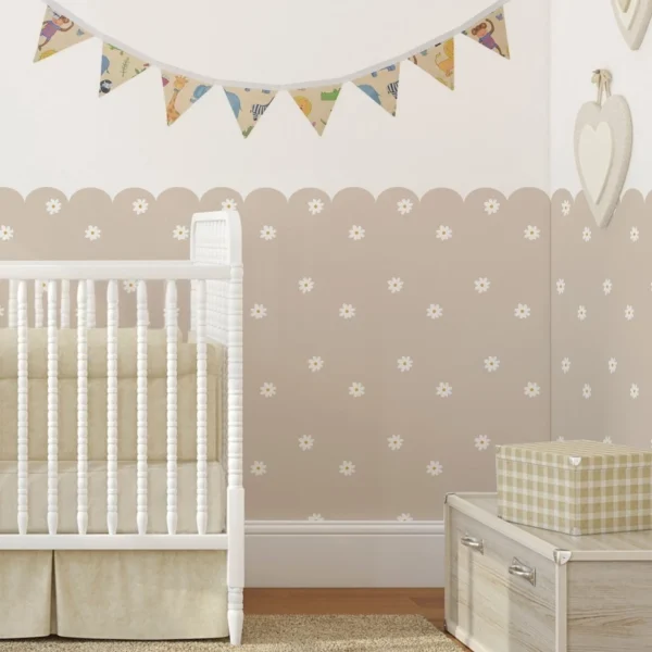 Boho Daisy Scallop Wall Sticker