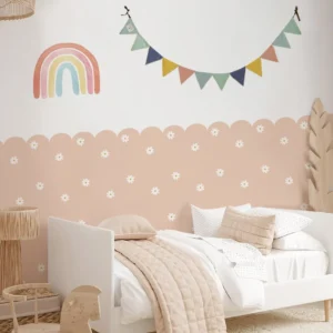 Boho Daisy Scallop Wall Sticker