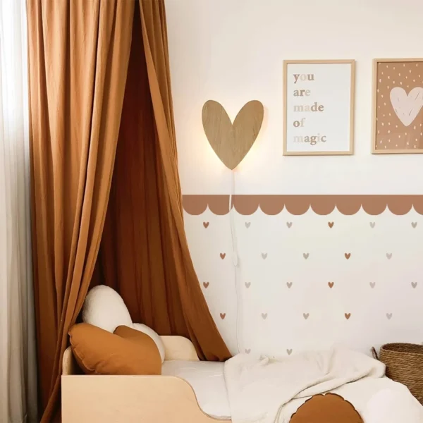 Boho Heart Border Wall Sticker