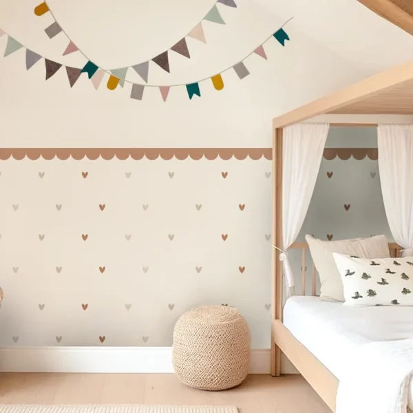 Boho Heart Border Wall Sticker