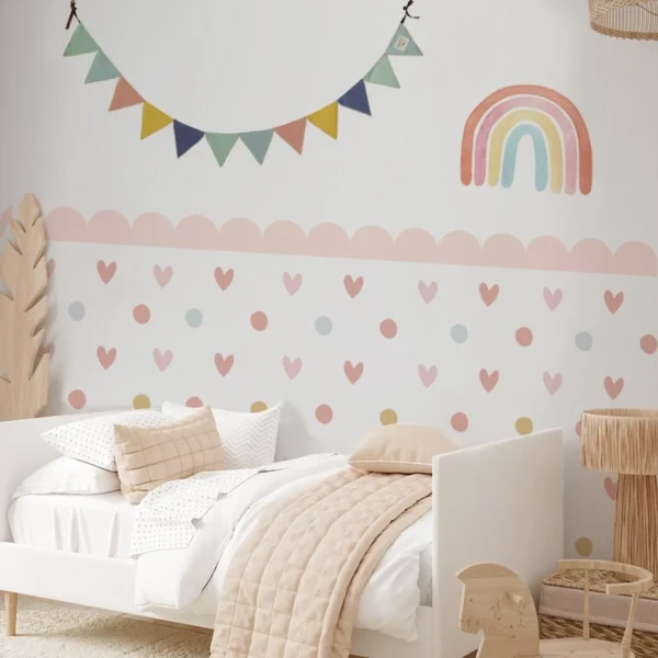 Boho Heart Border Wall Sticker