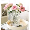Crystal Ripple Glass Vase