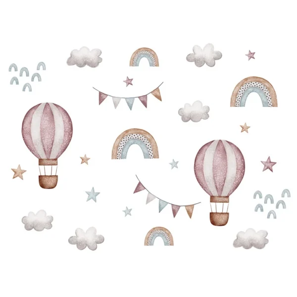 Watercolor Balloon Dreams Wall Sticker