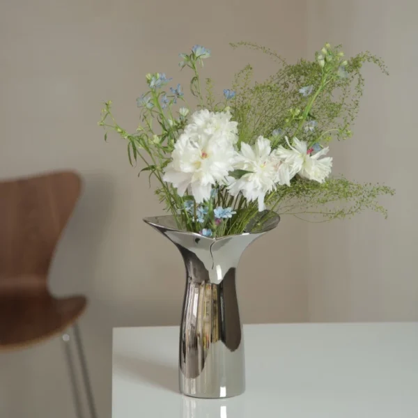Silver Luxe Ceramic Vase