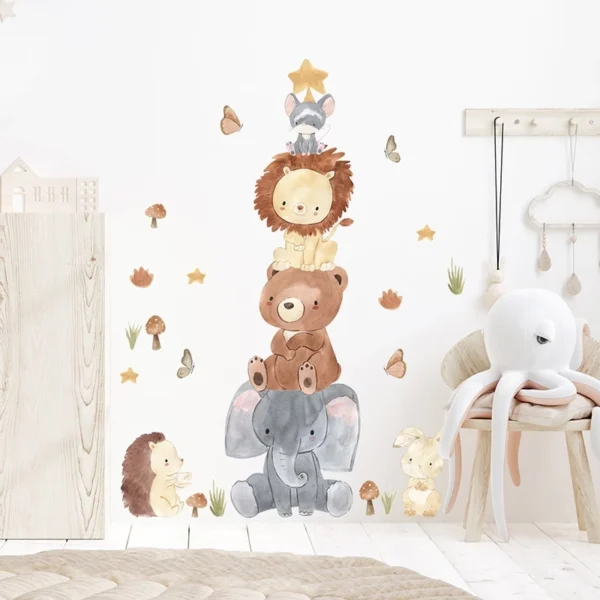 Safari Friends Wall Sticker Set