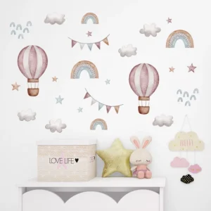 Watercolor Balloon Dreams Wall Sticker