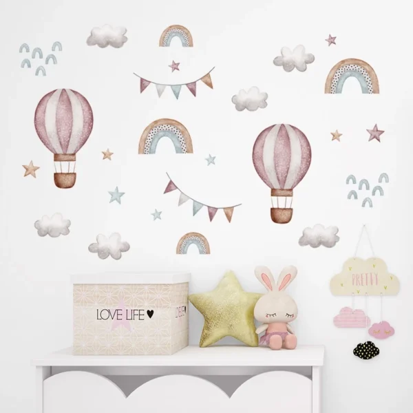 Watercolor Balloon Dreams Wall Sticker
