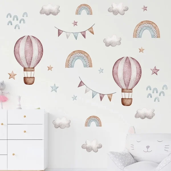 Watercolor Balloon Dreams Wall Sticker