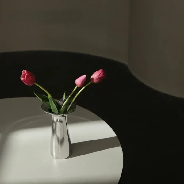 Silver Luxe Ceramic Vase