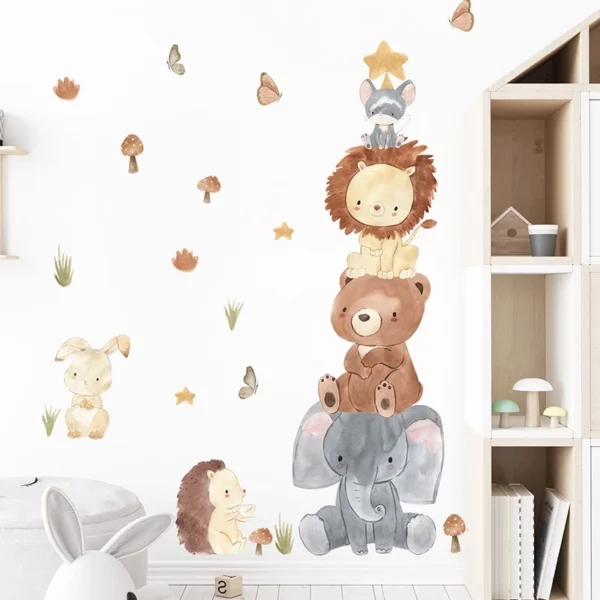 Safari Friends Wall Sticker Set