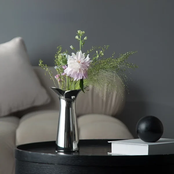 Silver Luxe Ceramic Vase