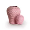 Strawberry Bloom Ceramic Vase