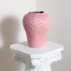 Strawberry Bloom Ceramic Vase