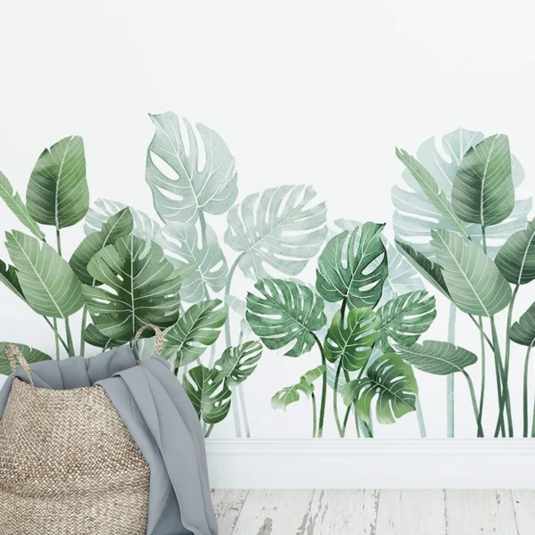Tropical Monstera Wall Decal Set