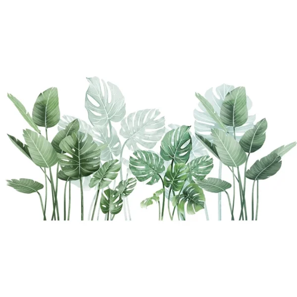 Tropical Monstera Wall Decal Set