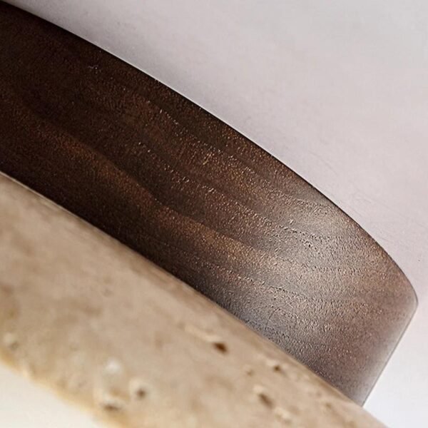 Wabi-Sabi Travertine Disc Ceiling Lamp