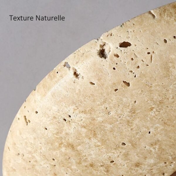 Wabi-Sabi Travertine Disc Ceiling Lamp